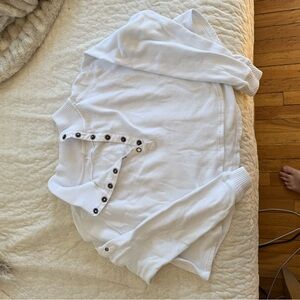 FP Movement by Free People White Ribbed Snap Henley